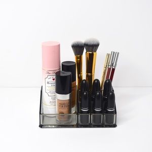 Black Acrylic Cosmetic Organizer
